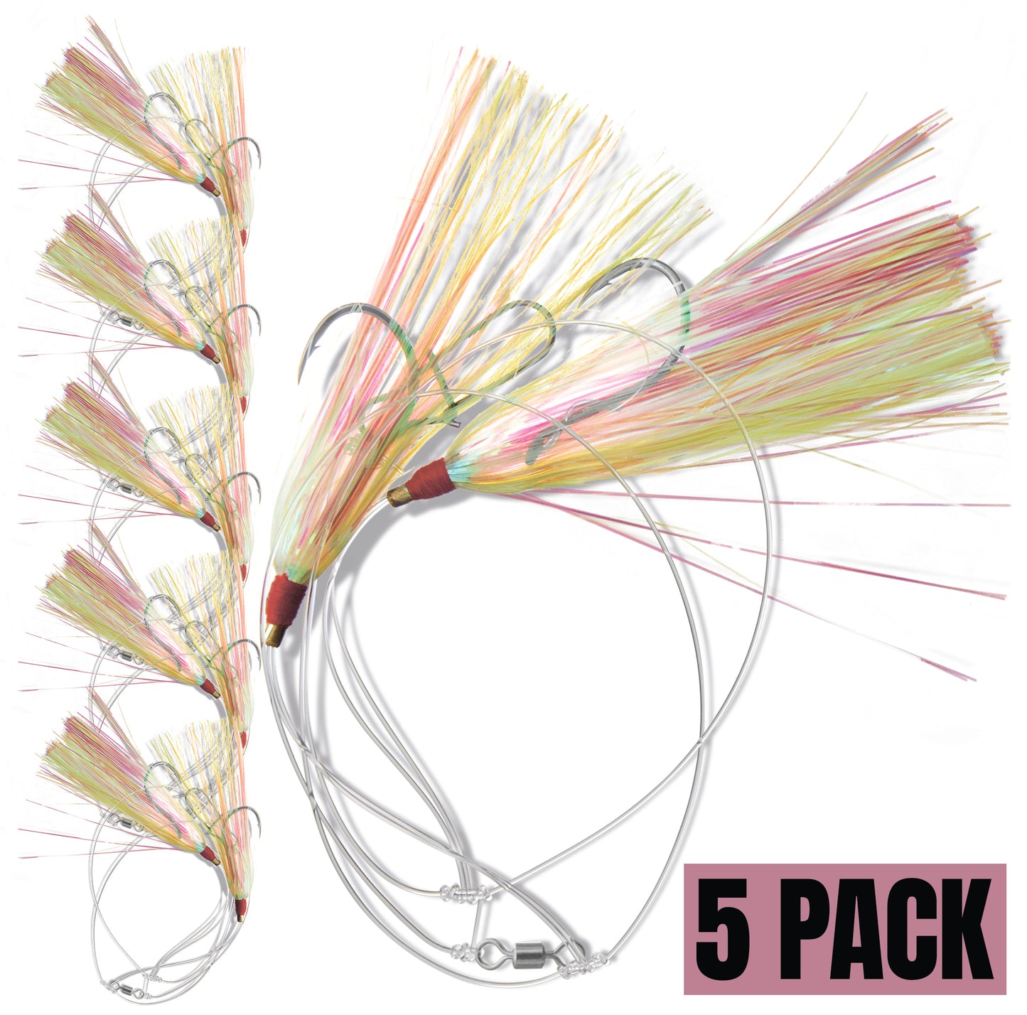 5 Pack Mylar teaser rig