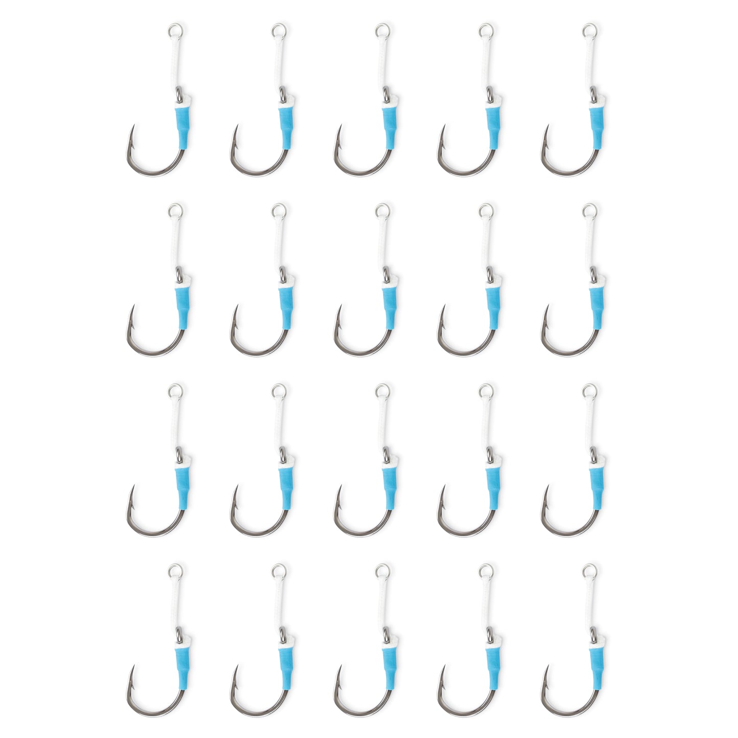 6/0 Jigging Assist Hooks with Solid Ring & Assist Cord