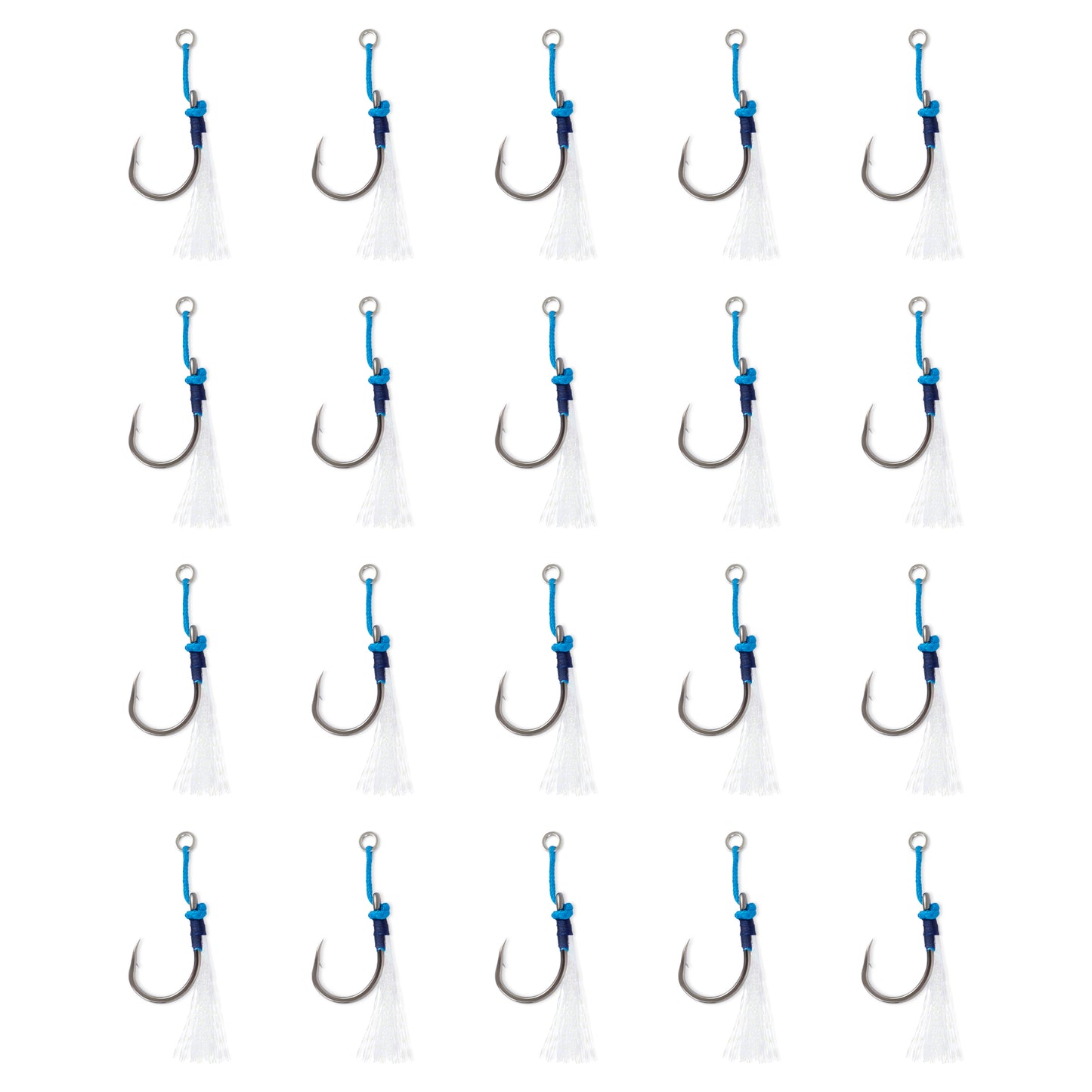 Jigging Assist Hooks with Bucktail Teaser 6/0