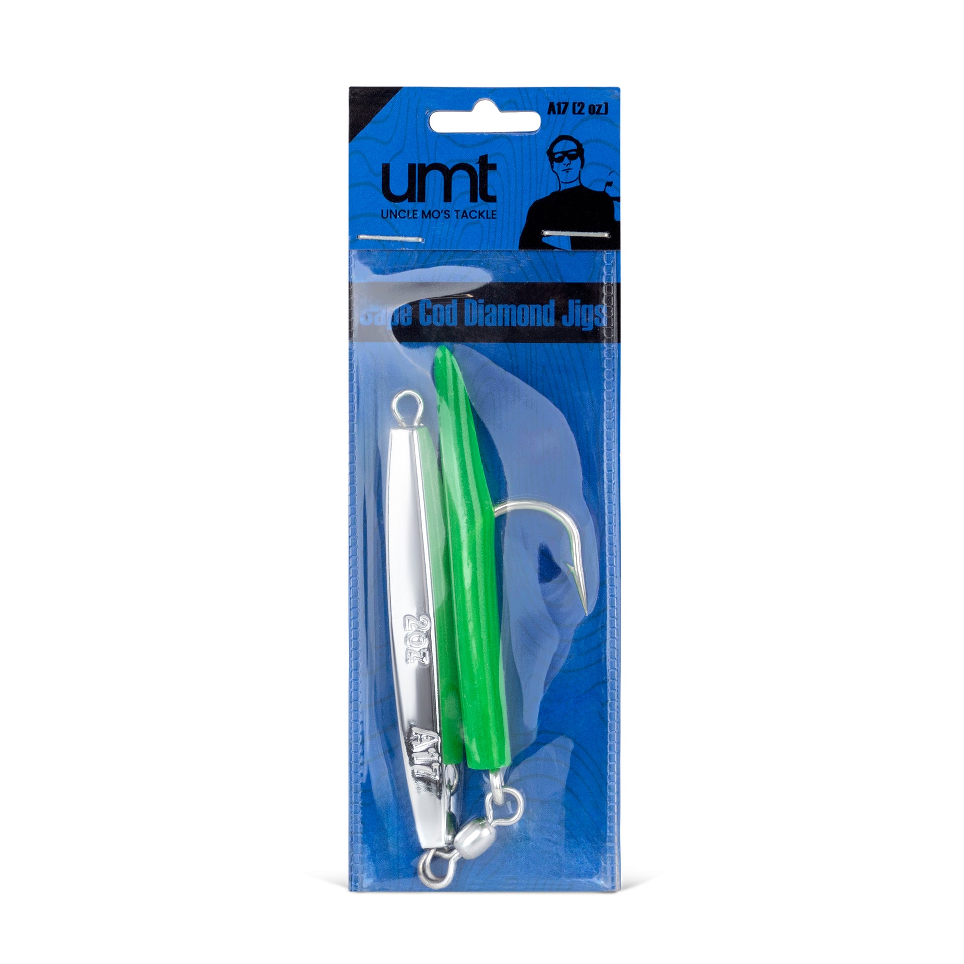 a17 fishing lure A17 2oz Cape Cod Diamond Jig Green or Pink 1, 5, 10 pack options