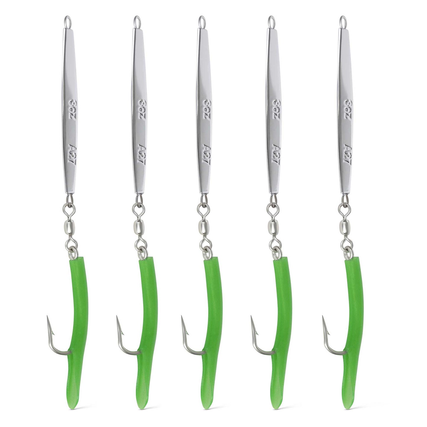 A17 2oz Cape Cod Diamond Jig Green or Pink 1, 5, 10 pack options