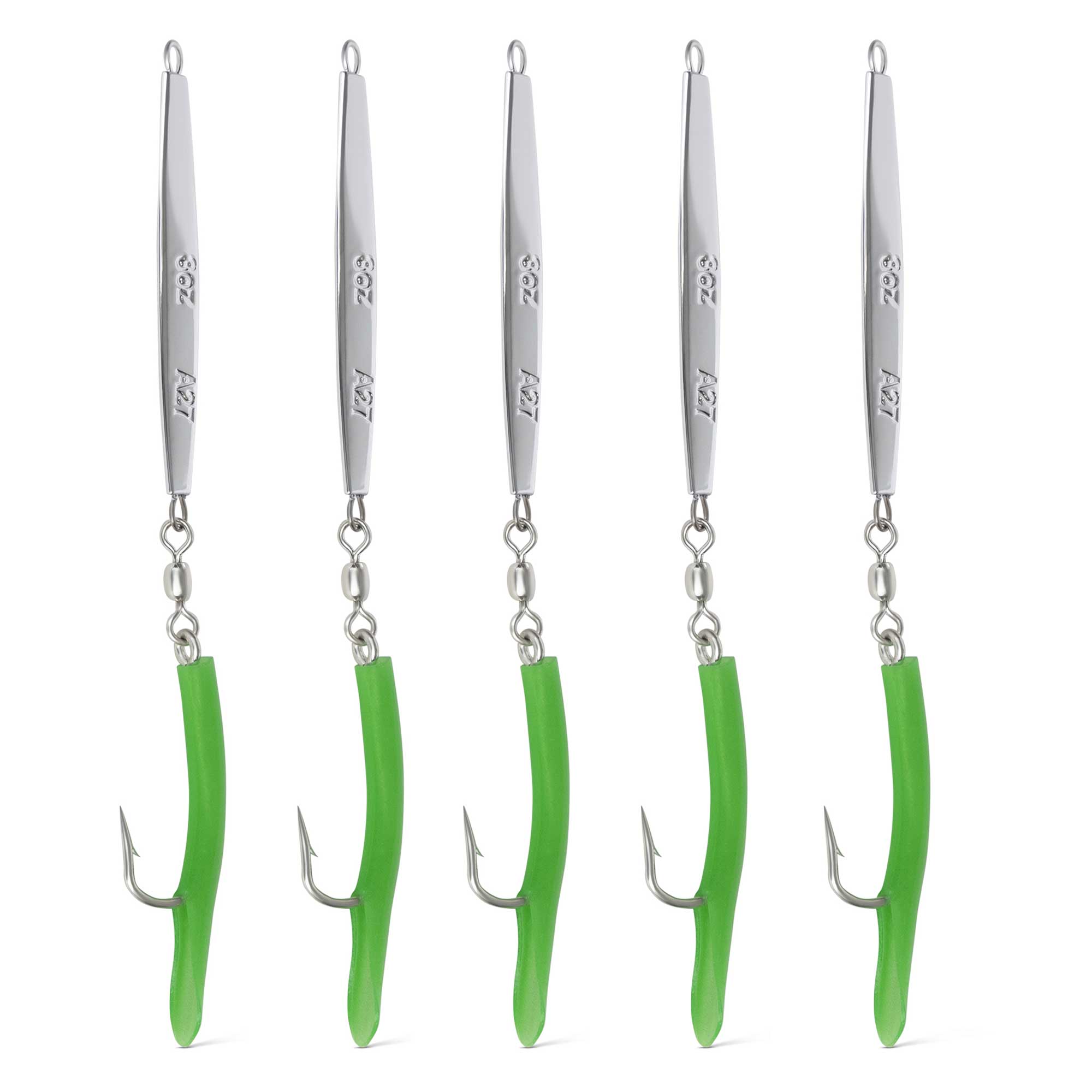 A27 3oz Cape Cod Diamond Jig Green or Pink 1, 5, 10 pack options