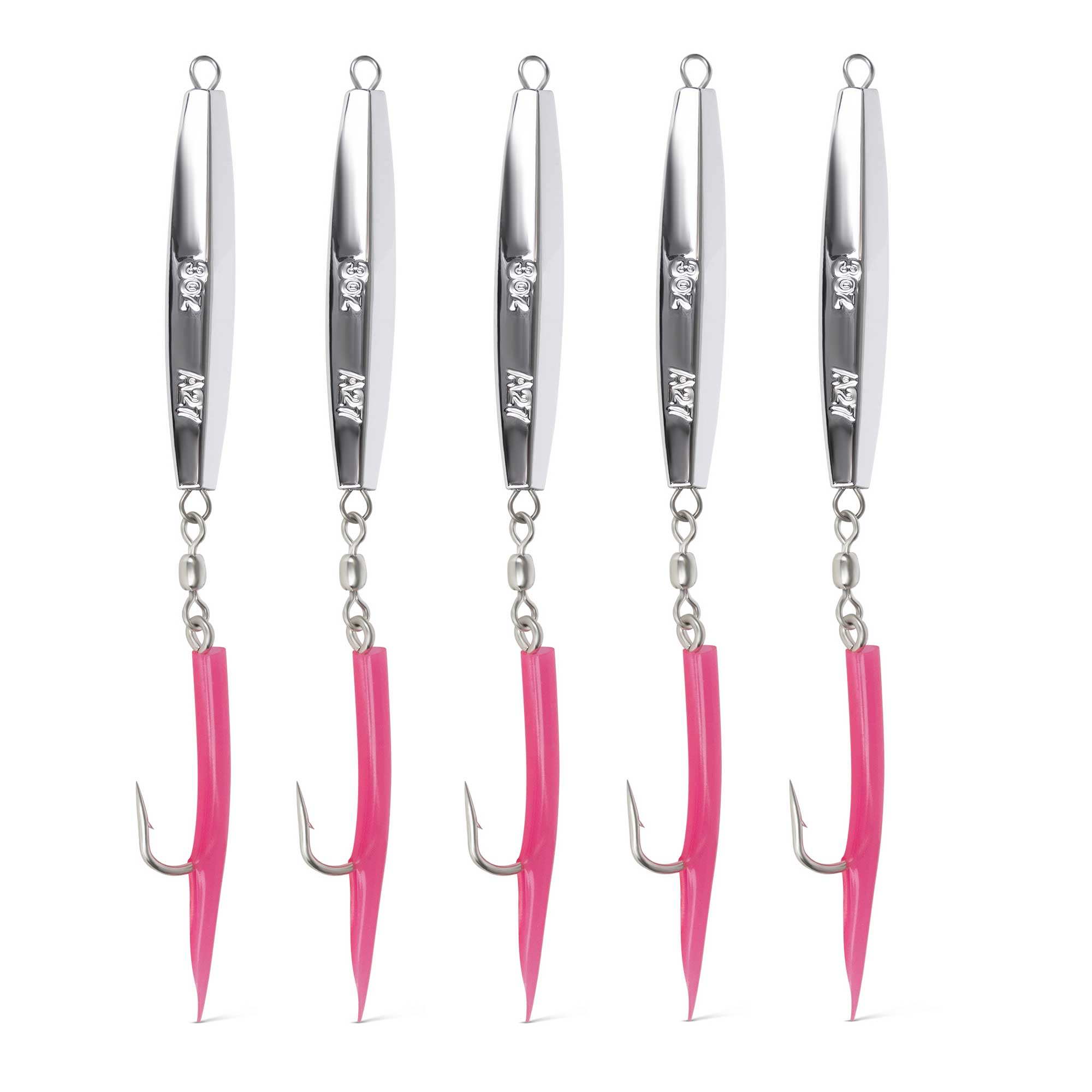 A27 3oz Cape Cod Diamond Jig Green or Pink 1, 5, 10 pack options