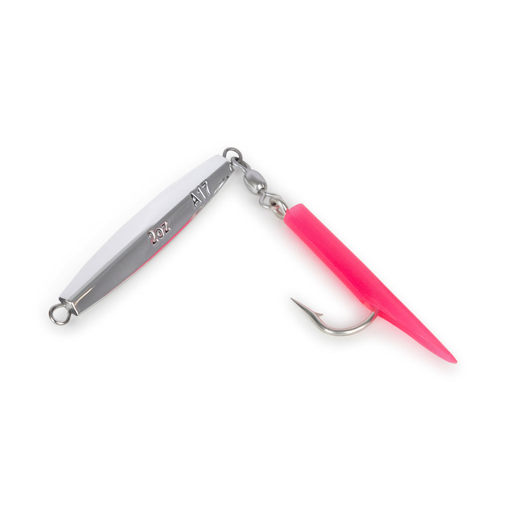 A17 2oz Cape Cod Diamond Jig Green or Pink 1, 5, 10 pack options