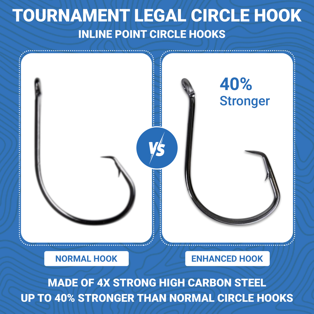 100 Pack Inline Circle Hooks 4/0 6/0 8/0 100 Pack Inline Circle Hooks 4/0 6/0 8/0