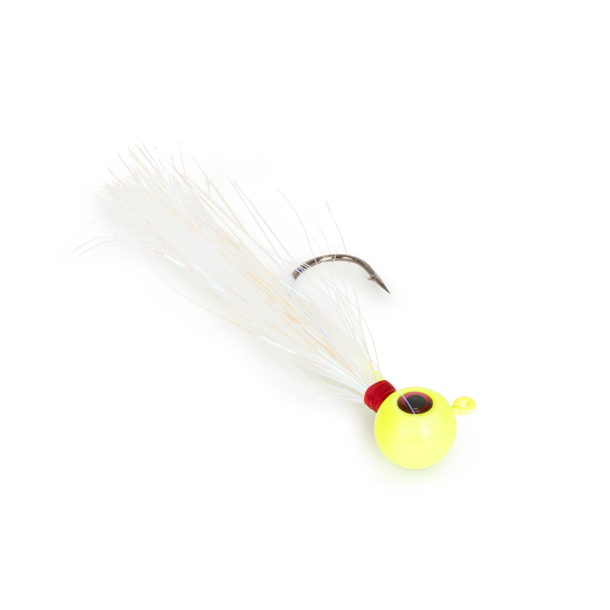 Fluke Jigs Set with Mylar Teaser - White & Chartreuse 2oz, 3oz, 4oz - 1, 5, 10 Pack Options