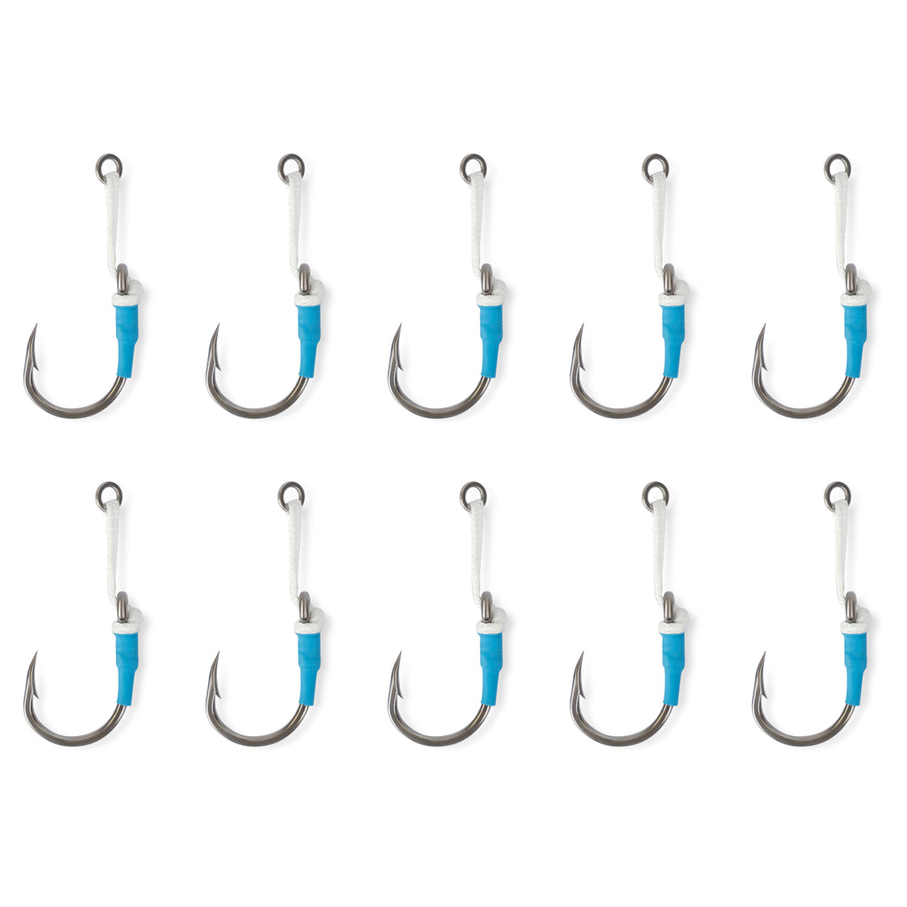 6/0 Jigging Assist Hooks with Solid Ring & Assist Cord
