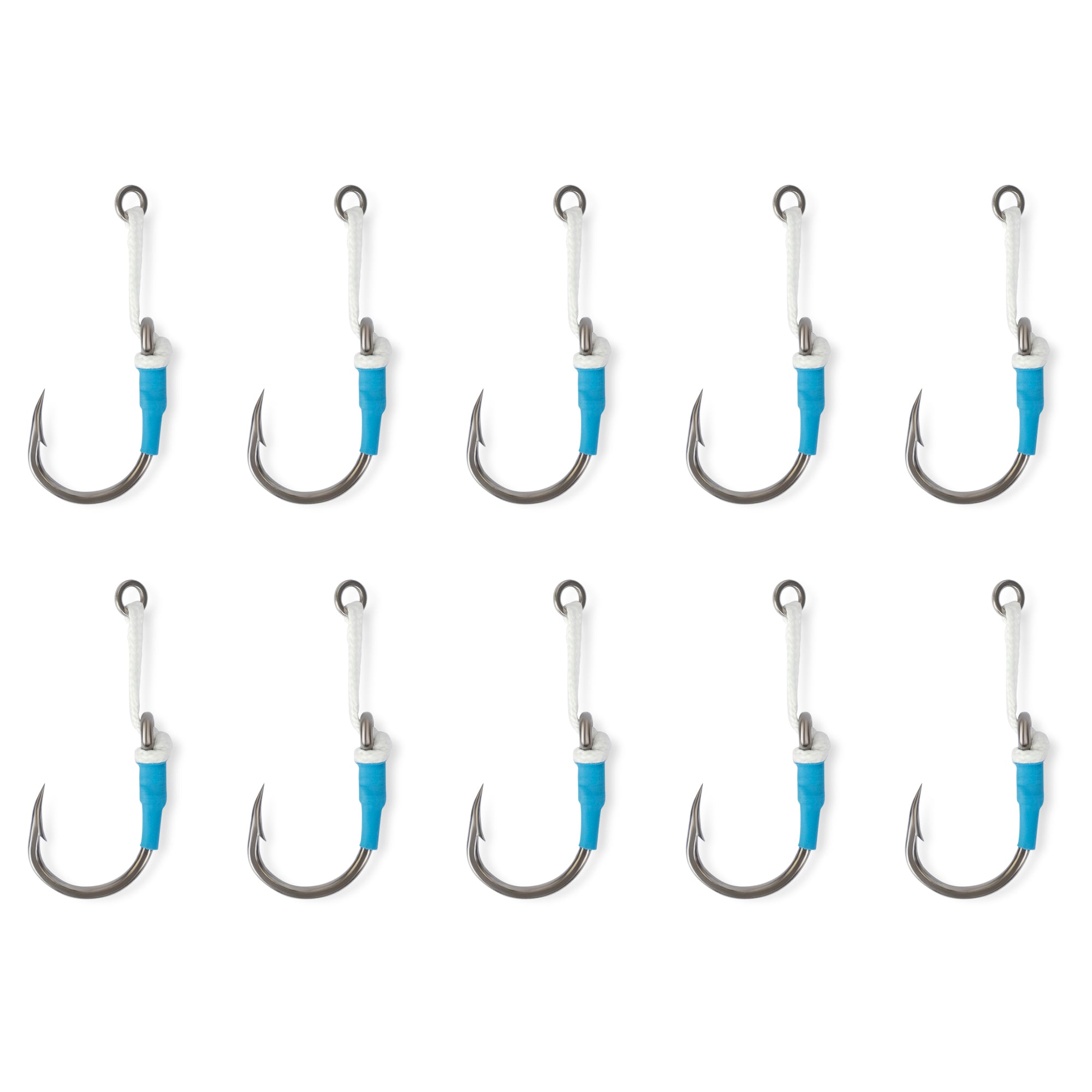6/0 Jigging Assist Hooks with Solid Ring & Assist Cord
