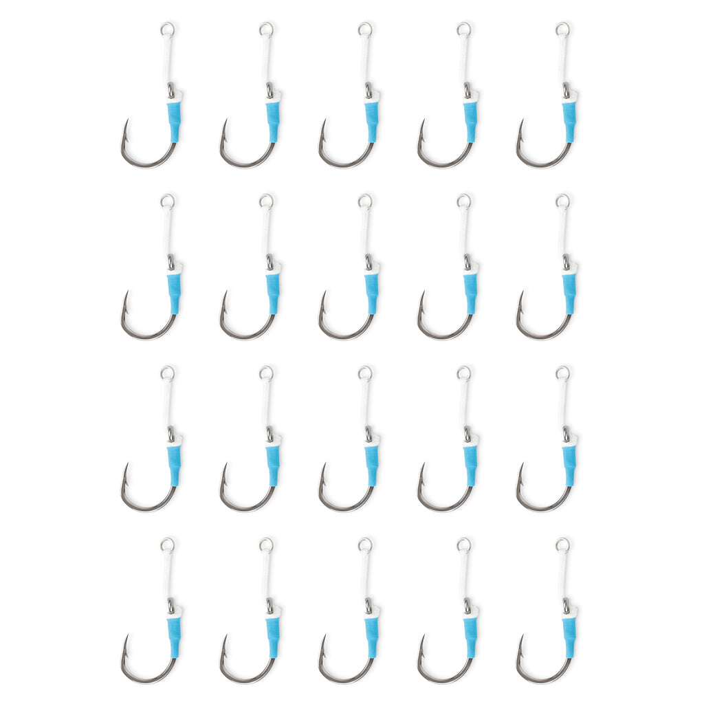 6/0 Jigging Assist Hooks with Solid Ring & Assist Cord