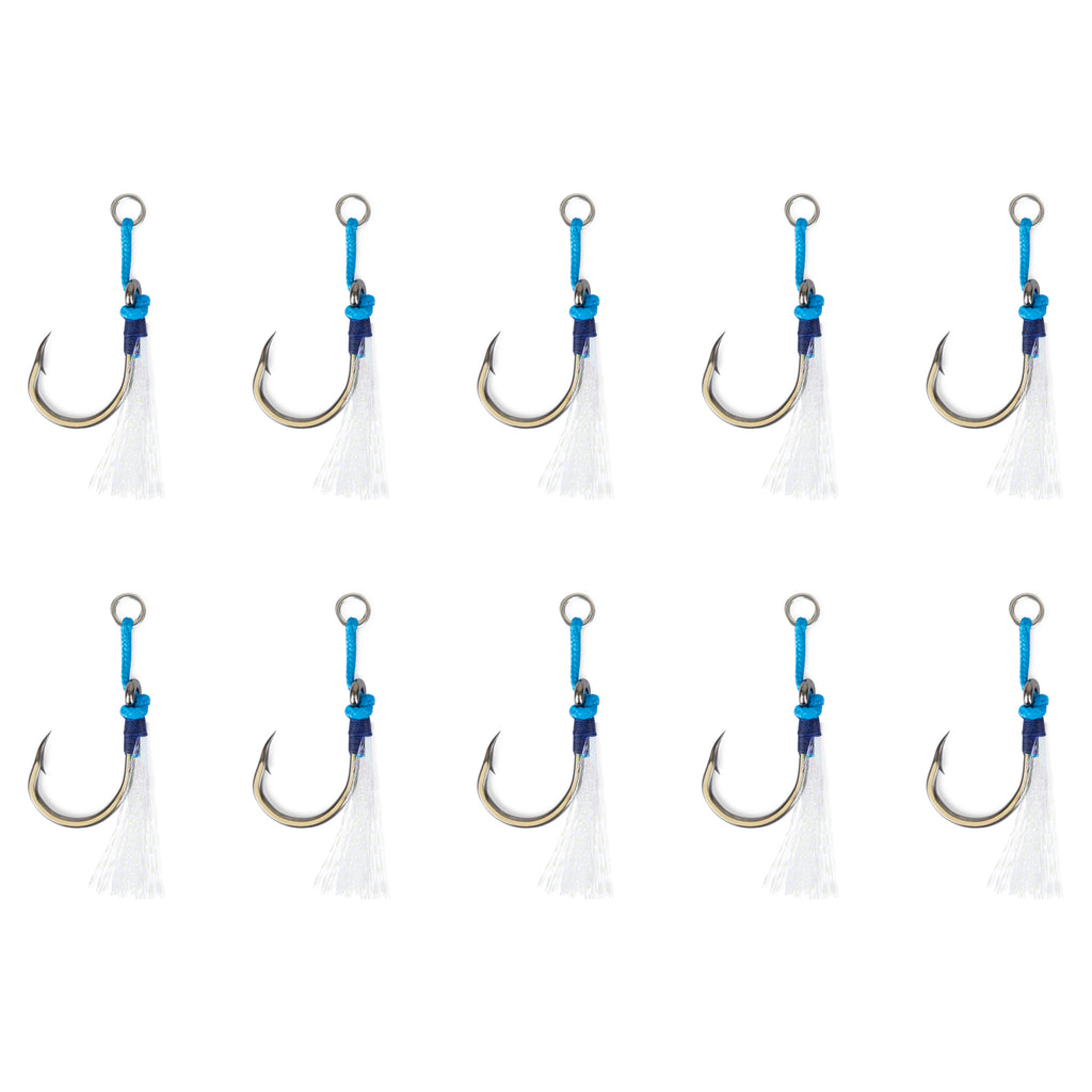 Jigging Assist Hooks with Bucktail Teaser 6/0