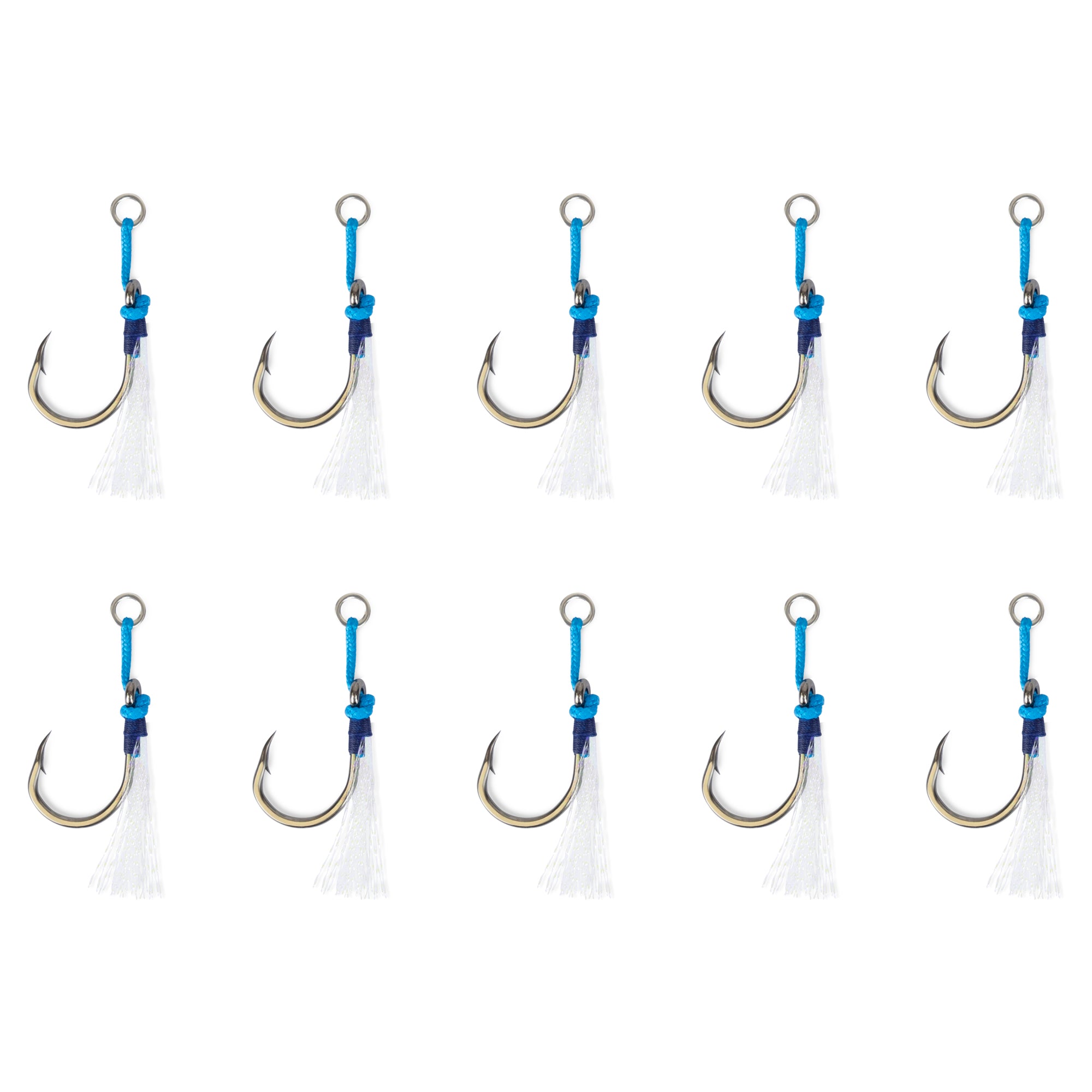 Jigging Assist Hooks with Bucktail Teaser 6/0