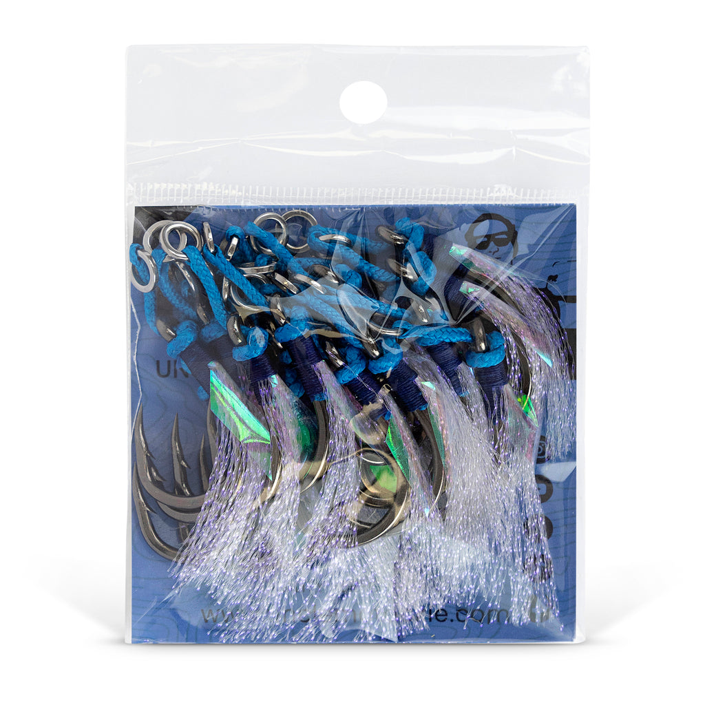 Jigging Assist Hooks with Bucktail Teaser 6/0