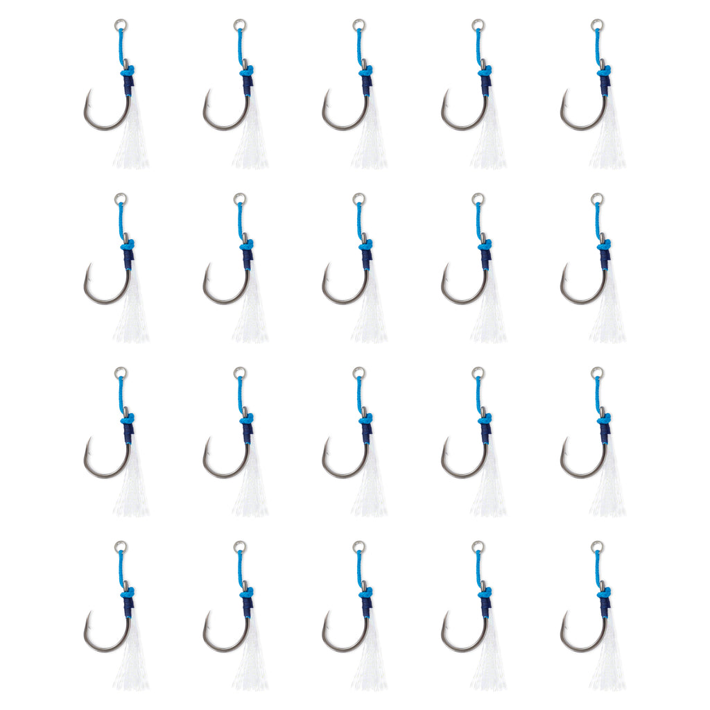 Jigging Assist Hooks with Bucktail Teaser 6/0