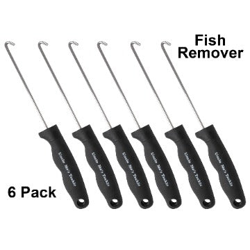 6 Pack Durable Hookout, Fish De-Hooker, 10" Hook Remover Tool