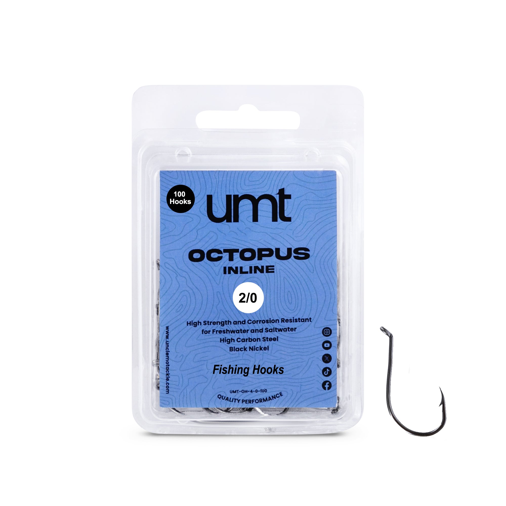 black hooks for freshwater fishing Octopus Fishing Hooks 2/0-5/0