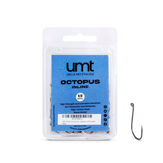 Octopus Fishing Hooks 2/0-5/0 -  Black Nickel Steel