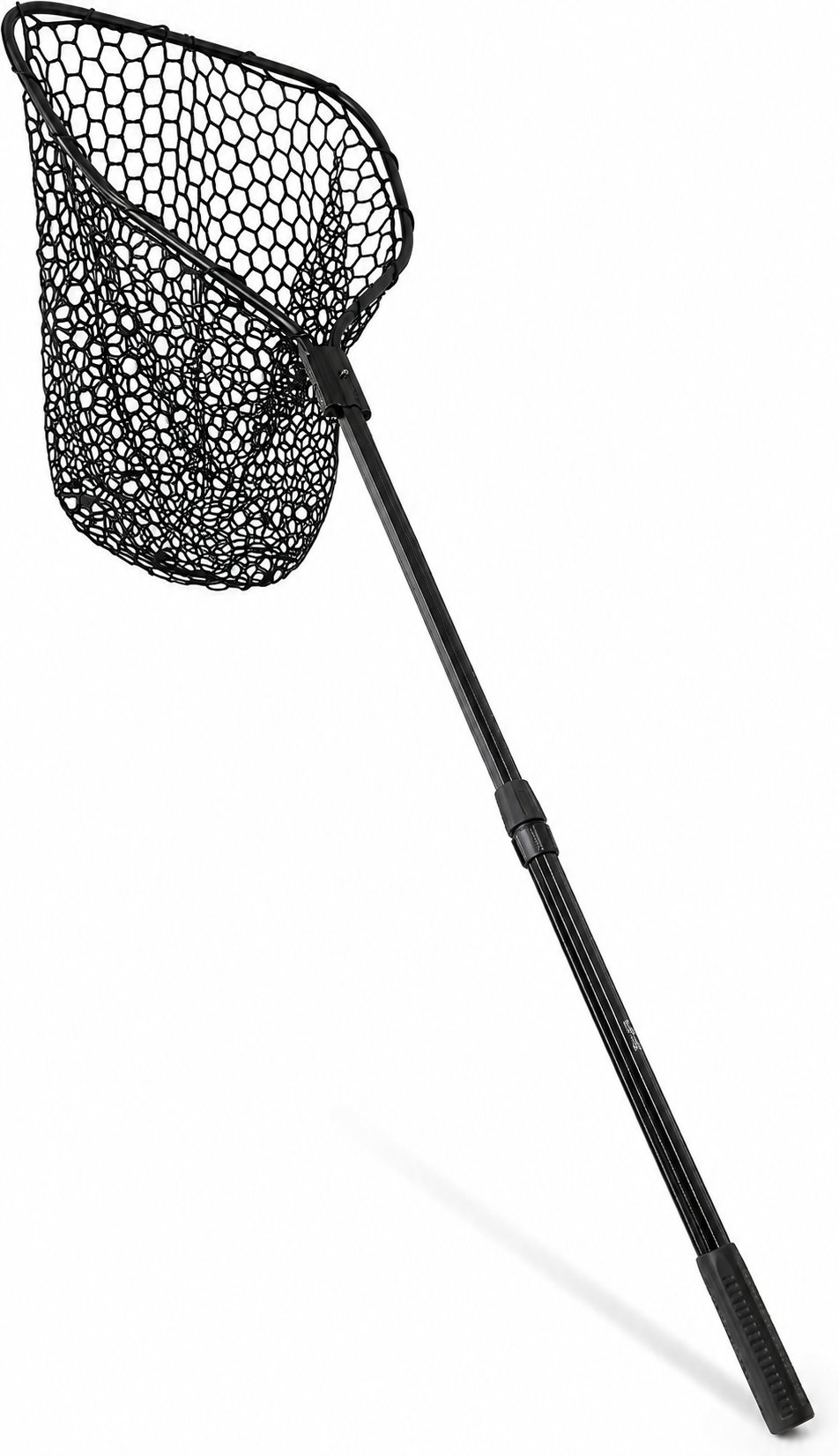 21 inch Deep 5-Foot Telescopic Fishing Net Black