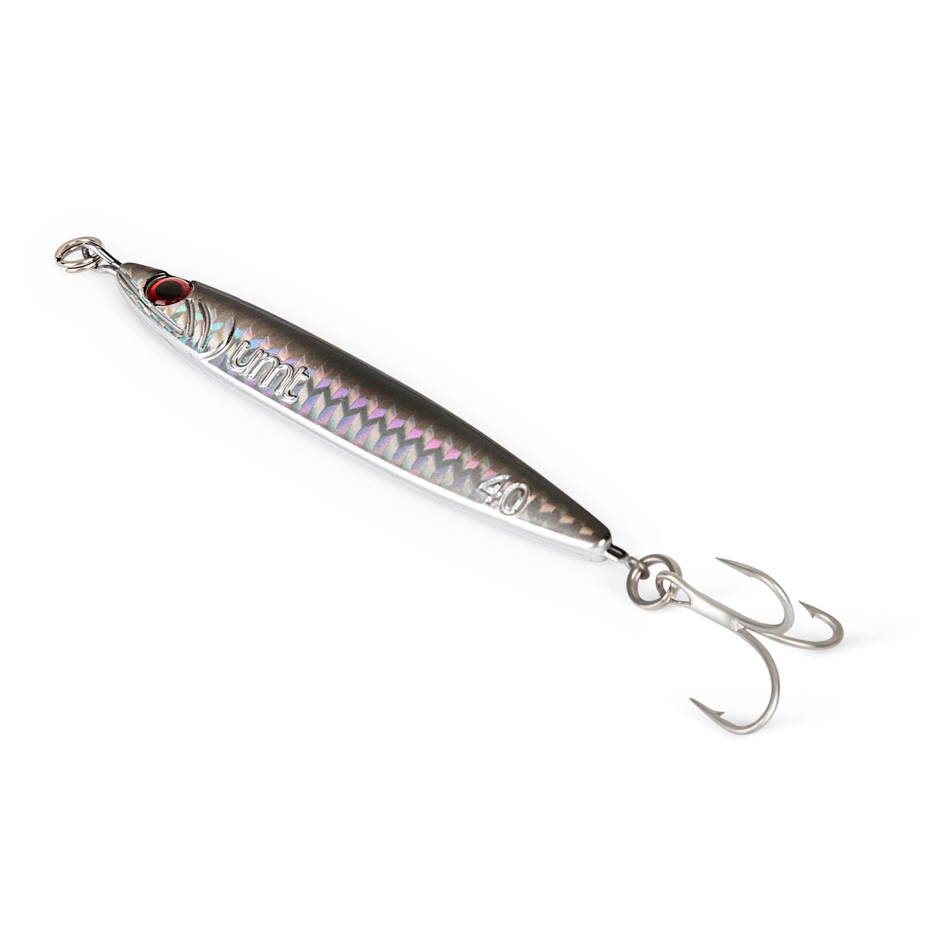 treble hook 40 gram casting jig - sliver/black 