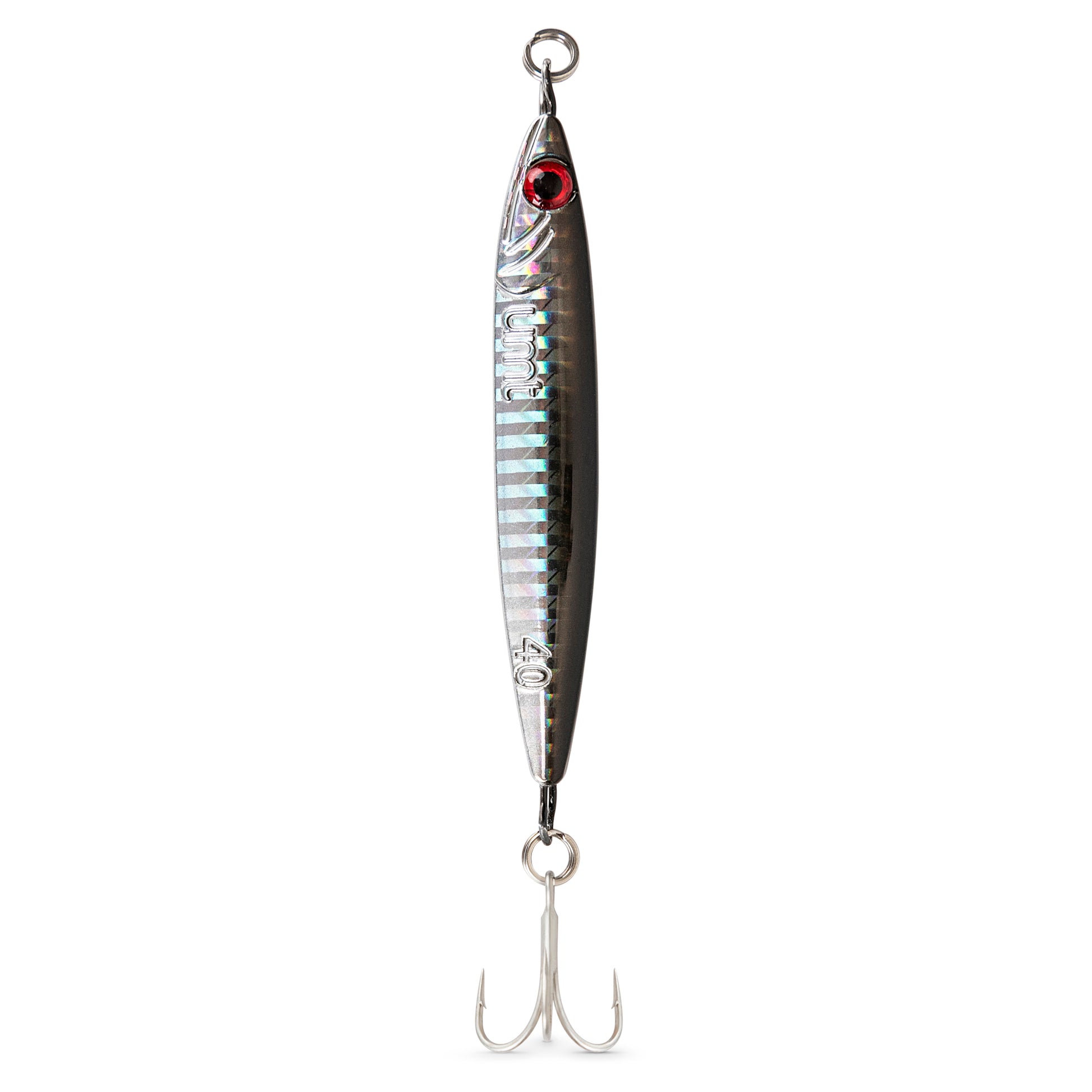 treble hook 40 gram casting jig - sliver/black