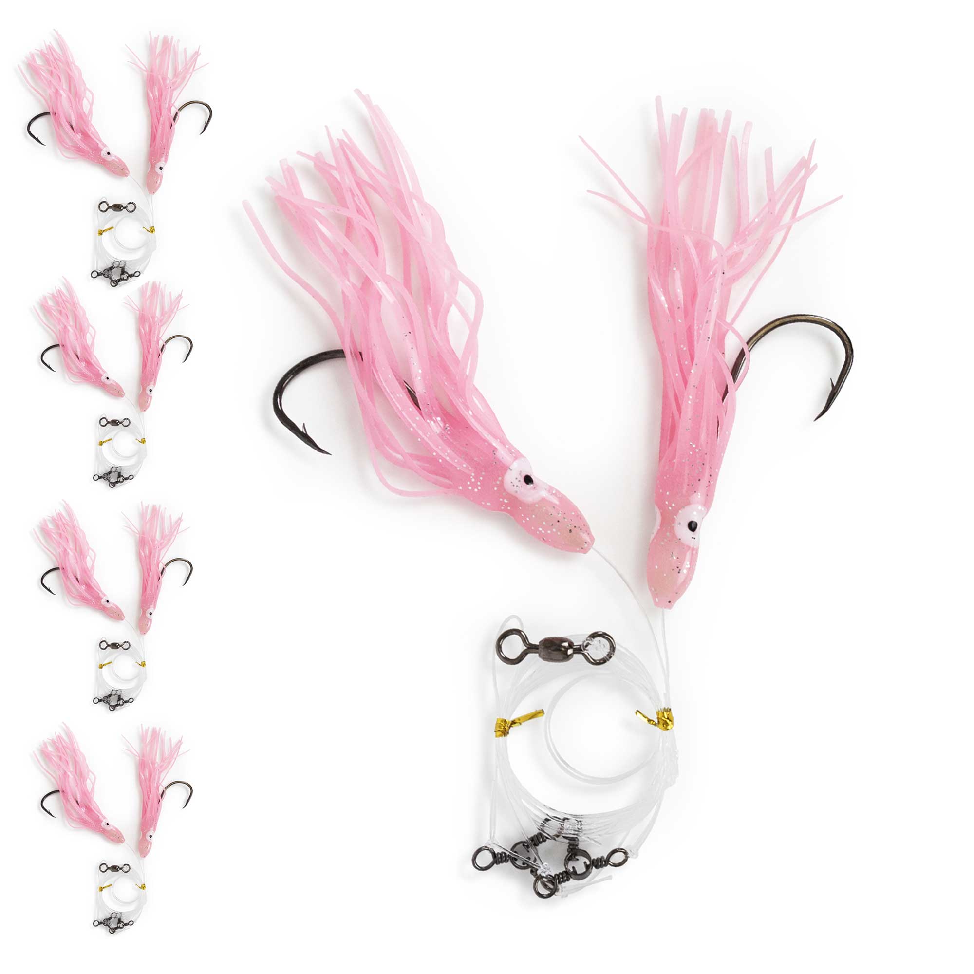 Tile Fish High Low Rig Glow In the Dark Pink & Glow