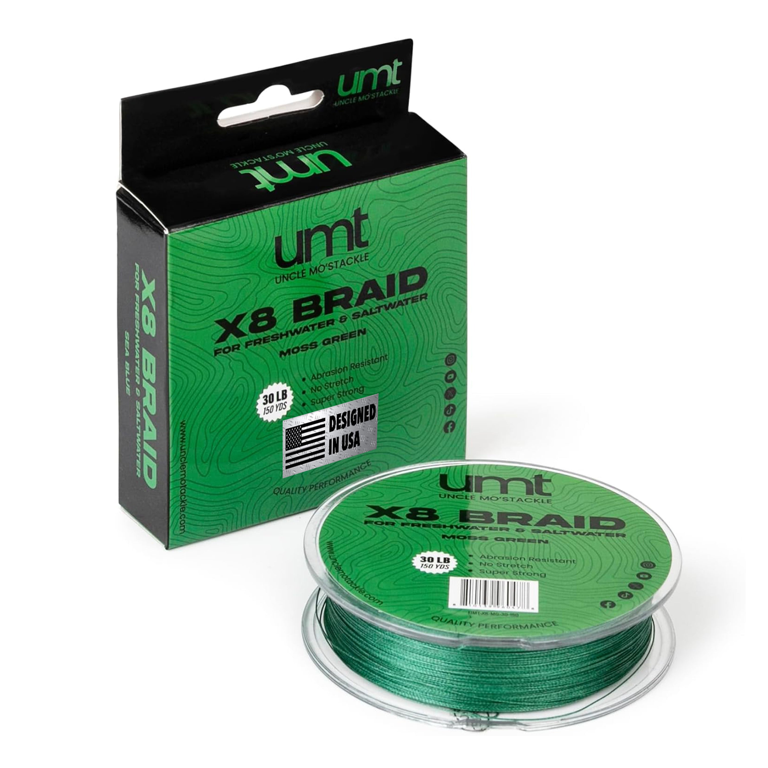 UMT X8 Braided Bishing line 150 Yards 10LB 20LB 30LB