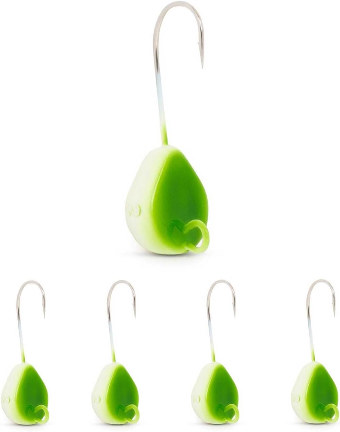 UMT White Chin Wrecker Blackfish Jig – 2oz White Legger & Greenie – 1, 5, or 10 Pack Options