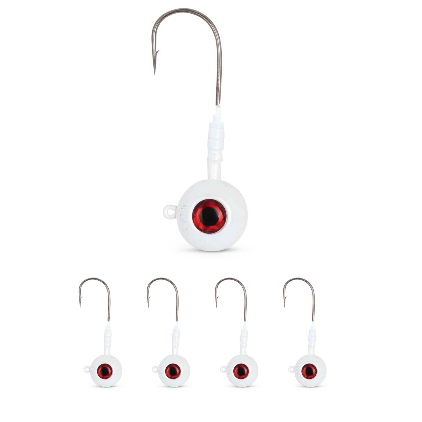 Fluke Jigs - White & Chartreuse  2oz, 3oz, 4oz - 1, 5, 10 Pack Options