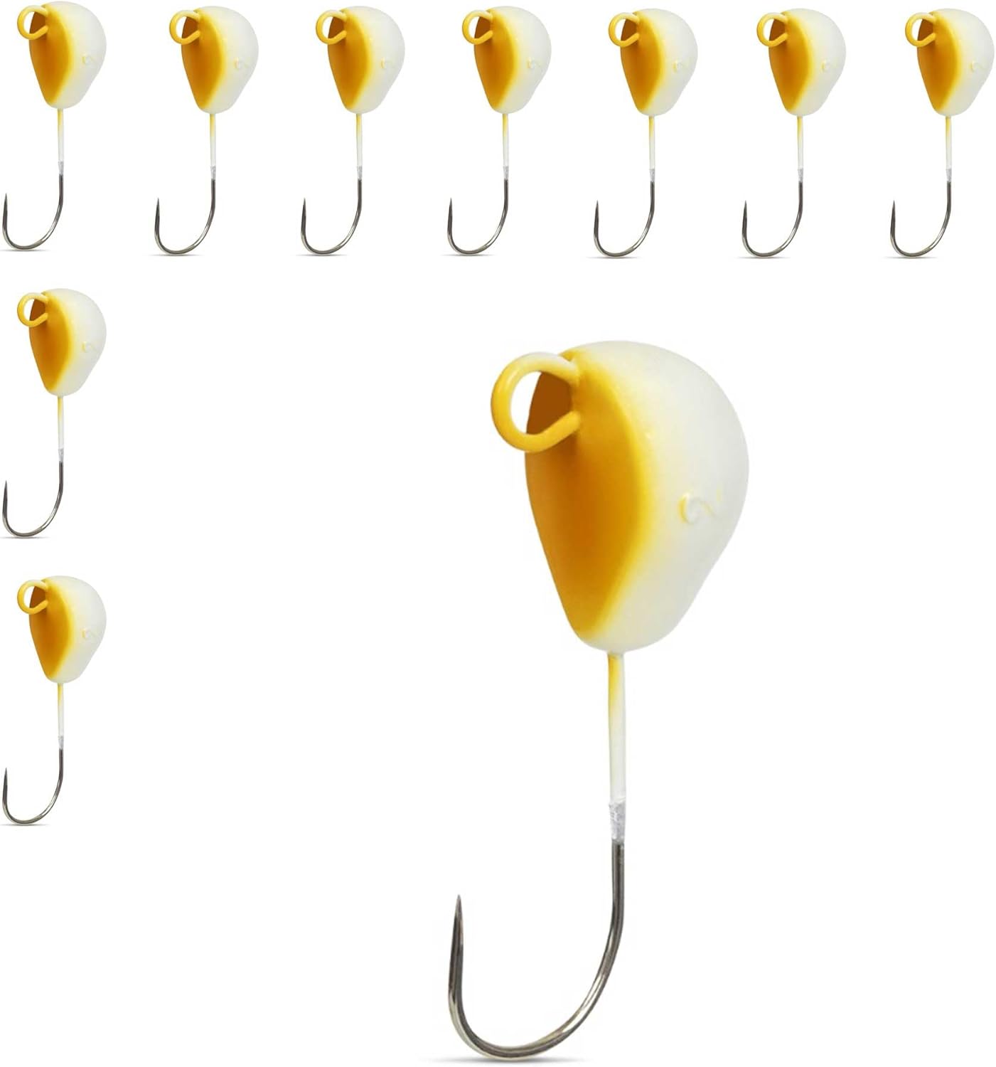 UMT White Chin Wrecker Blackfish Jig – 2oz White Legger & Greenie – 1, 5, or 10 Pack Options