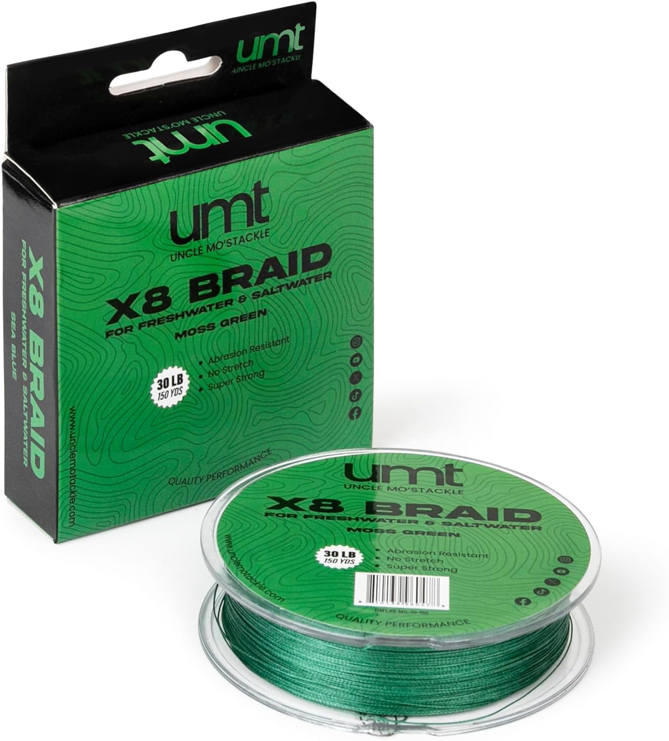 150 pound braided fishing line UMT X8 Braided Bishing line 150 Yards 10LB 20LB 30LB Sea Blue / 20LB