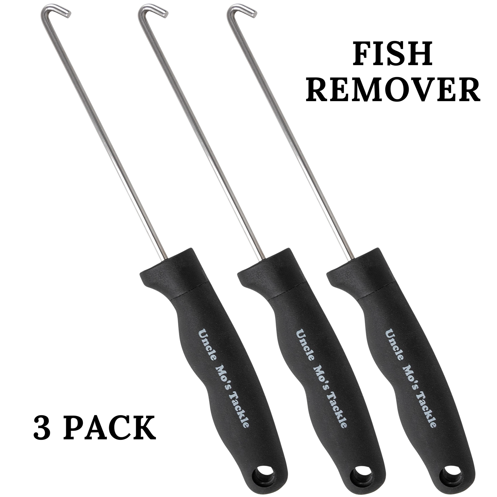 (1Pack) Durable HooKouT, Fish De-Hooker, 10 inch Hook Remover Tool - Uncle Mos Tackle, Size: 1 Pack, Black